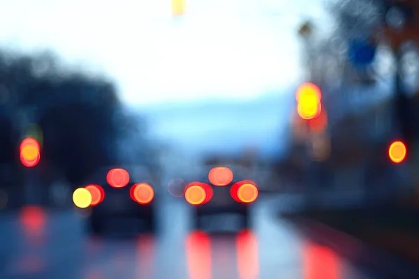 Verschwommene Abstrakte Stadt Bokeh Auto Lichter Hintergrund Der Nacht Stadt — Stockfoto