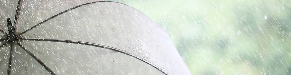 rain weather drops / wet weather concept, abstract drops and water jets, autumn rain