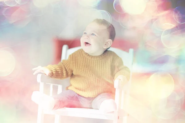 Niño Suéter Caliente Niño Retrato Ropa Temporada Suéter Punto Caliente —  Fotos de Stock