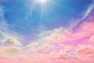 bulutlar suluboya renkler, pembe bulutlar arka plan gökyüzü, atmosfer hava özgürlüğü