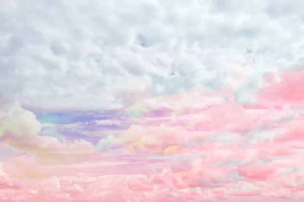 Wolken Aquarell Tönung Rosa Wolken Gefälle Hintergrund Himmel Atmosphäre Luft — Stockfoto