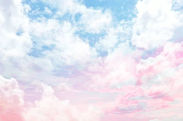 White Clouds Blue Sky Background Abstract Seasonal Wallpaper Sunny Day — Stock Photo, Image