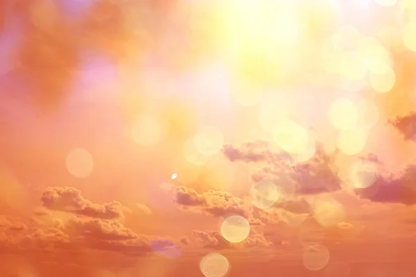 Orange Sky Sunset Clouds Background Abstract Warm Background Summer Sky — Stock Photo, Image