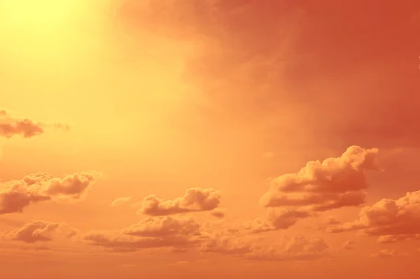 Orange Himmel Sonnenuntergang Wolken Hintergrund Abstrakt Warmen Hintergrund Sommer Himmel — Stockfoto