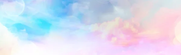 Wolken Aquarel Tint Roze Wolken Gradiënt Achtergrond Hemel Sfeer Lucht — Stockfoto