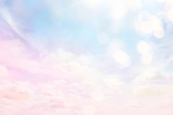 Nuvens Aguarela Matiz Rosa Nuvens Gradiente Fundo Céu Atmosfera Liberdade — Fotografia de Stock