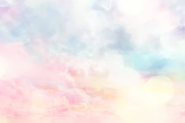 Nuvole Acquerello Tinta Nuvole Rosa Gradiente Sfondo Cielo Atmosfera Aria — Foto Stock