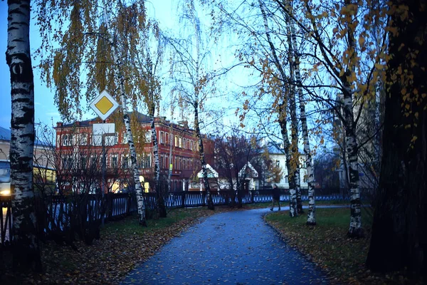 Podzimní Park Městské Krajině Abstraktní Podzimní Pohled — Stock fotografie