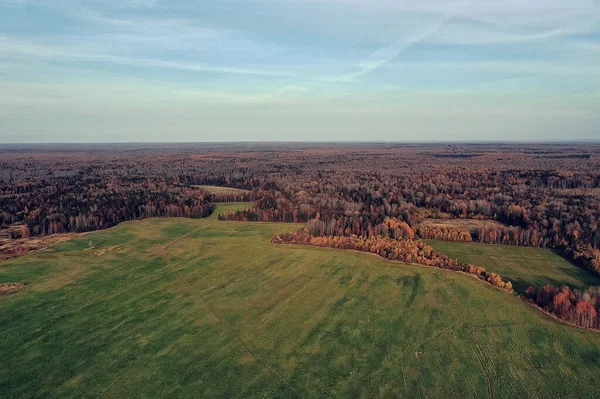 Drone Panorama Otoño Paisaje Otoño Naturaleza Vista Superior — Foto de Stock