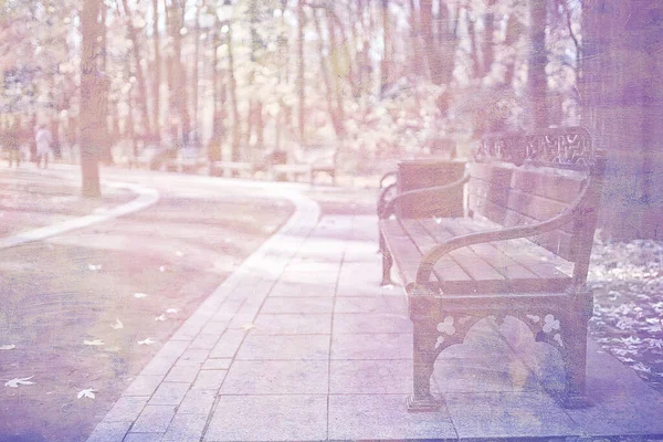 Abstrakte Hintergrund Herbst Park Gelb Jahrgang Alt — Stockfoto