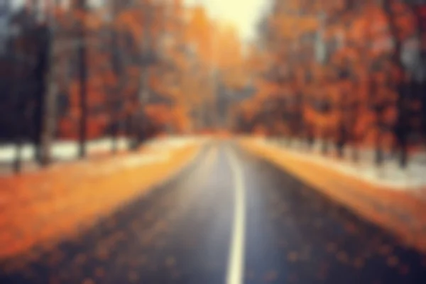 Размытые Листья Фона Ландшафт Парка Боке Осенний Вид Октябре — стоковое фото