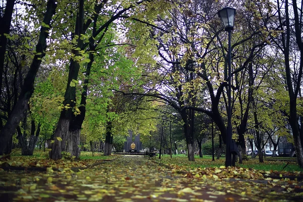 Осенний Парк Фоне Городского Пейзажа Абстрактный Осенний Вид — стоковое фото
