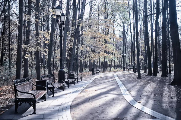 Őszi Park Város Háttér Táj Elvont Őszi Kilátás — Stock Fotó