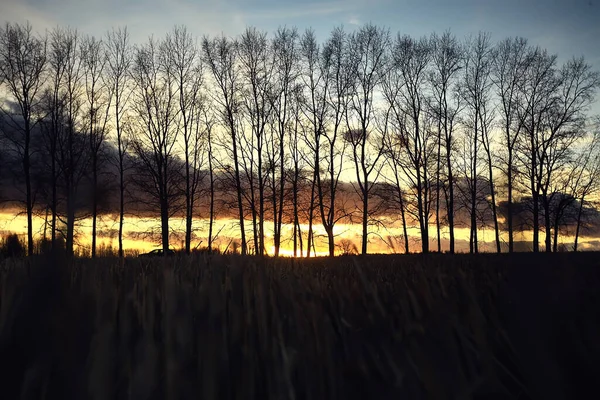 Drammatico Autunno Paesaggio Campo Cielo Astratto Concetto Tristezza — Foto Stock