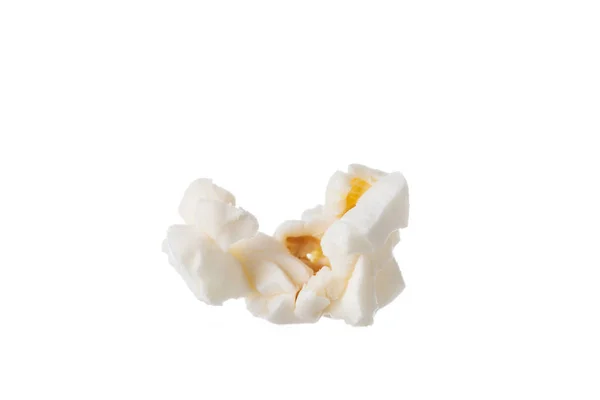 Chiudi Popcorn isolato su sfondo bianco con spazio per il testo — Foto Stock