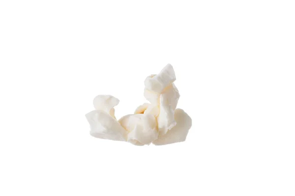 Chiudi Popcorn isolato su sfondo bianco con spazio per il testo — Foto Stock