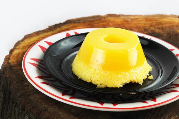 Brazilian Sweet Called Quindim Has Ingredients Egg Yolk Sugar Grated — Stock Photo, Image