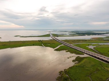 Daphne, Alabama cep Bay üzerinde akşam fırtına 