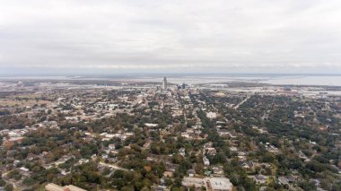 Mobile, Alabama şehrin havadan görünümü 