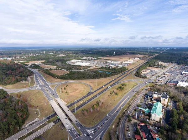 Cep Bay, Alabama'nın doğu sahilinin havadan görünümü 