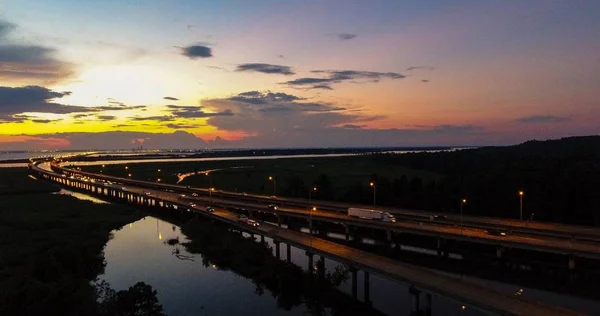 Sunset Mobile Bay Alabama Gulf Coast — Stock Photo, Image