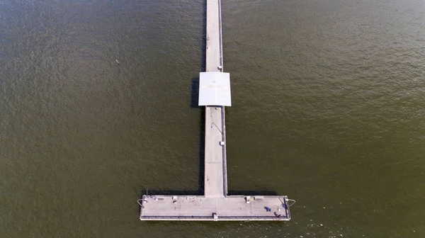 Aerial View Mobile Bay Fairhope Alabama Pier — Stock Photo, Image