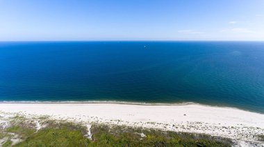 Fort Morgan Beach Alabama Gulf Coast üzerinde havadan görünümü 