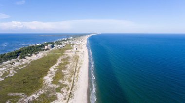Fort Morgan Beach Alabama Gulf Coast üzerinde havadan görünümü 