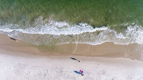 Aerial view of Fort Morgan Beach on the Alabama Gulf Coast 