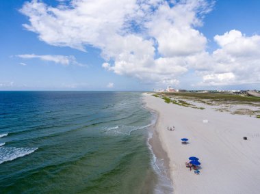 Orange Beach Alabama Gulf Coast üzerinde havadan görünümü 