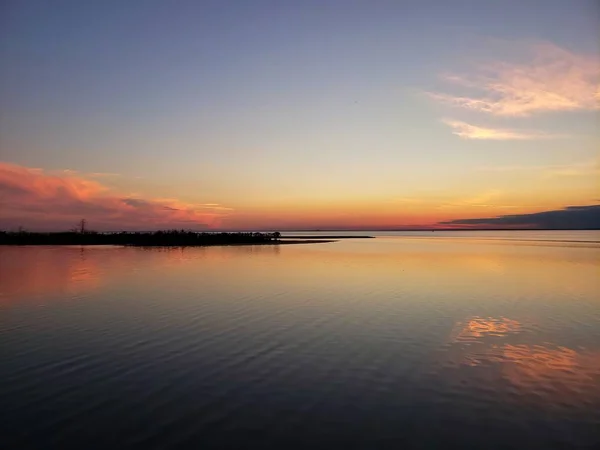 Naplemente Daphne Alabama Bayfront Park Mólónál Mobil Öbölre 2019 Február — Stock Fotó