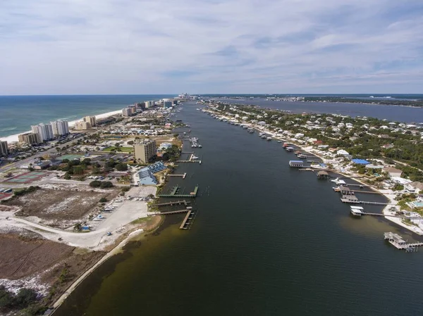 Aerial View Ono Island Alabama Perdido Key Florida — Stock Photo, Image