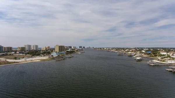 Aerial View Ono Island Alabama Perdido Key Florida — kuvapankkivalokuva