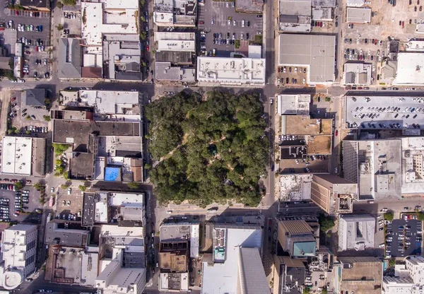 Vista Aérea Del Centro Mobile Orillas Del Río Alabama — Foto de Stock