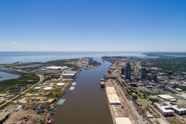 Şehir mobil, Alabama nehir hava görünümü Nisan 2019