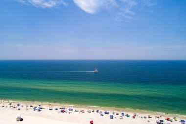 Aerial view of the Alabama and Florida Gulf Coast Beaches clipart