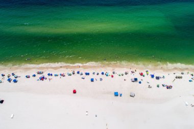 Alabama ve Florida Gulf Coast Plajları havadan görünümü