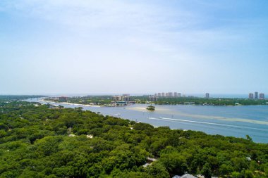 Pensacola, Florida 'daki Perdido Key plajının havadan görüntüsü 