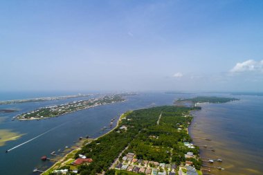 Pensacola, Florida 'daki Perdido Key plajının havadan görüntüsü 