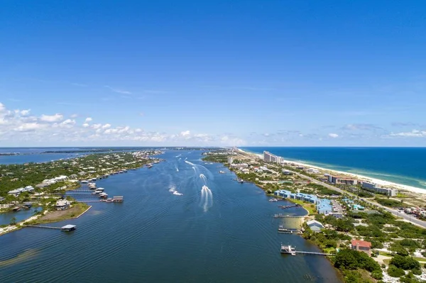 Veduta Aerea Delle Spiagge Dell Alabama Della Costa Del Golfo — Foto Stock