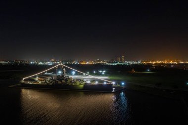Geceleri Uss Alabama zırhlısı