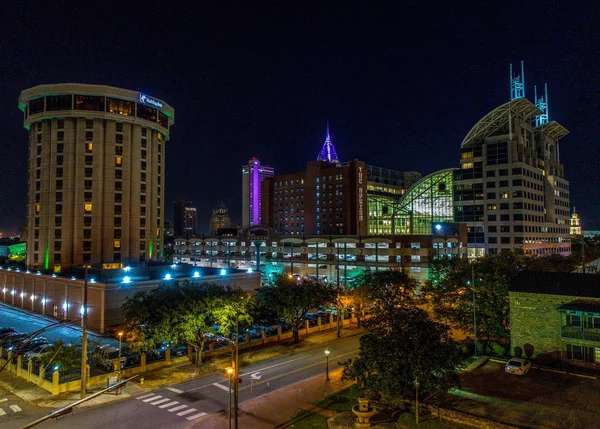 Downtown Mobile Alabama Gród Wzdłuż Mobile River Lipcu — Zdjęcie stockowe