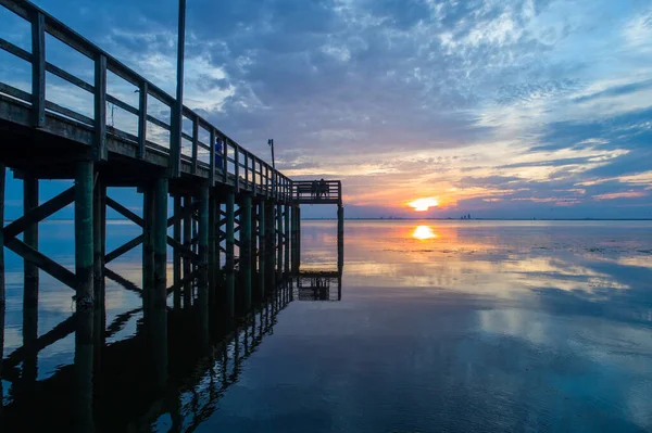 Sunset Eastern Shore Mobile Bay Alabama Gulf Coast — Stock Photo, Image