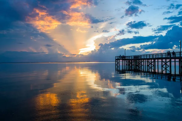 Alabama Gulf Coast Sunset Eastern Shore Mobile Bay — Stock Photo, Image