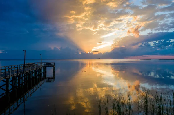 Alabama gulf coast sunset on the eastern shore of Mobile Bay