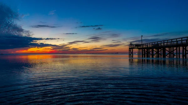 Októberi Naplemente Mobile Bay Daphne Alabama — Stock Fotó