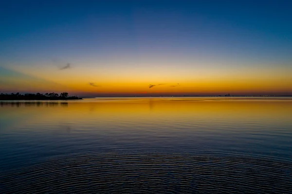 September Solnedgång Mobile Bay Från Daphne Alabama — Stockfoto