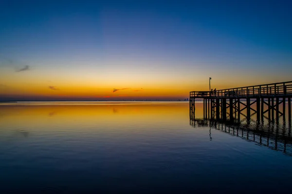 Setembro Pôr Sol Mobile Bay Daphne Alabama — Fotografia de Stock