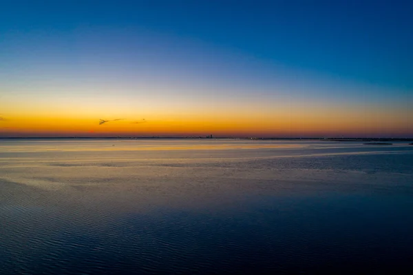 September Solnedgång Mobile Bay Från Daphne Alabama — Stockfoto