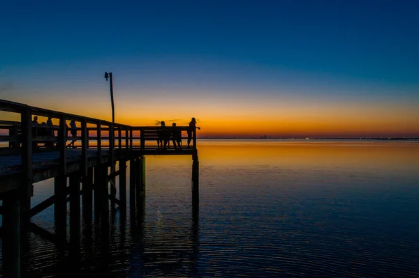 Setembro Pôr Sol Mobile Bay Daphne Alabama — Fotografia de Stock